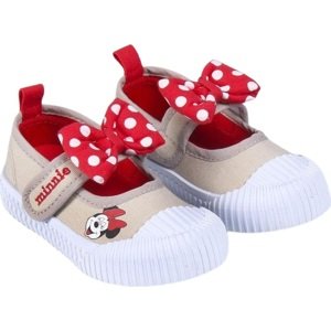 Béžovo-červené dievčenské papučky Disney Minnie Mouse Veľkosť: 27