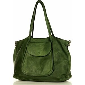 MARCO MAZZINI Zelená dámska shopper bag (v86f) Veľkosť: ONE SIZE