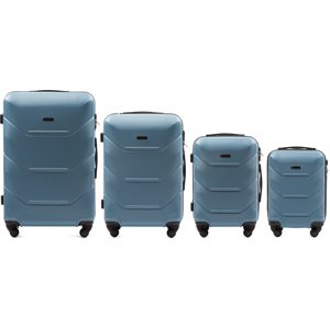 Svetlomodrá sada cestovných kufrov PEACOCK 147 , Silver blue Veľkosť: Sada kufrov