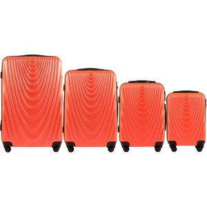 Oranžová sada škrupinových kufrov FALCON 304, (L,M,S,XS) Wings, Flue Orange Veľkosť: Sada kufrov