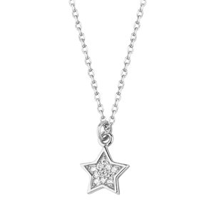 Klenoty Amber Strieborný náhrdelník s hviezdou