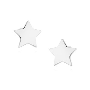 Klenoty Amber Strieborné náušnice hviezda