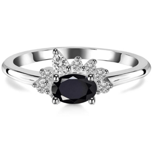 Klenoty Amber Luxusný strieborný prsteň s turmalínom a topazy Ochranca Veľkosť: 52