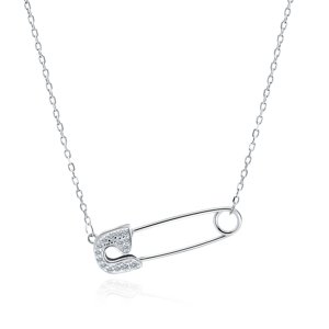Klenoty Amber Luxusný strieborný náhrdelník - špendlík