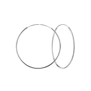 Klenoty Amber Tenké strieborné náušnice kruhy 50 mm