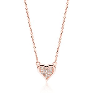 Klenoty Amber Luxusný strieborný náhrdelník čistá láska