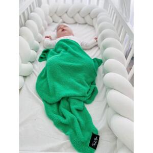 Detská deka alpaka v zelenej farbe v akcii
