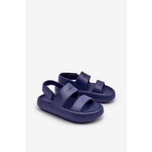 Modré detské sandále na suchý zips