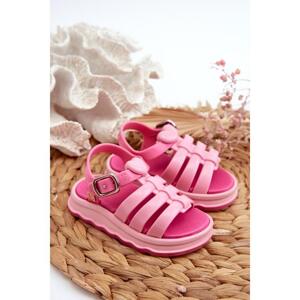 Dievčenské ružové sandále