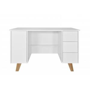 Písací stôl v minimalistickom štýle v bielej farbe - ZARA